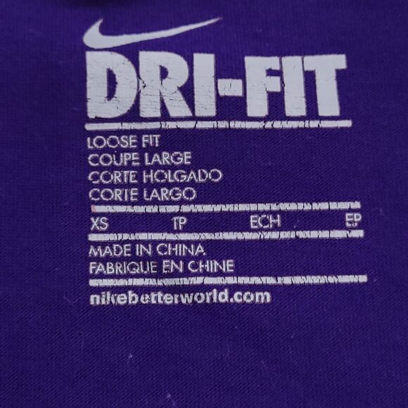 Nike Dri-Fit Athletic Pullover Long Sleeve Shirt Mens Size Extra Small XS Purple - Picture 3 of 9